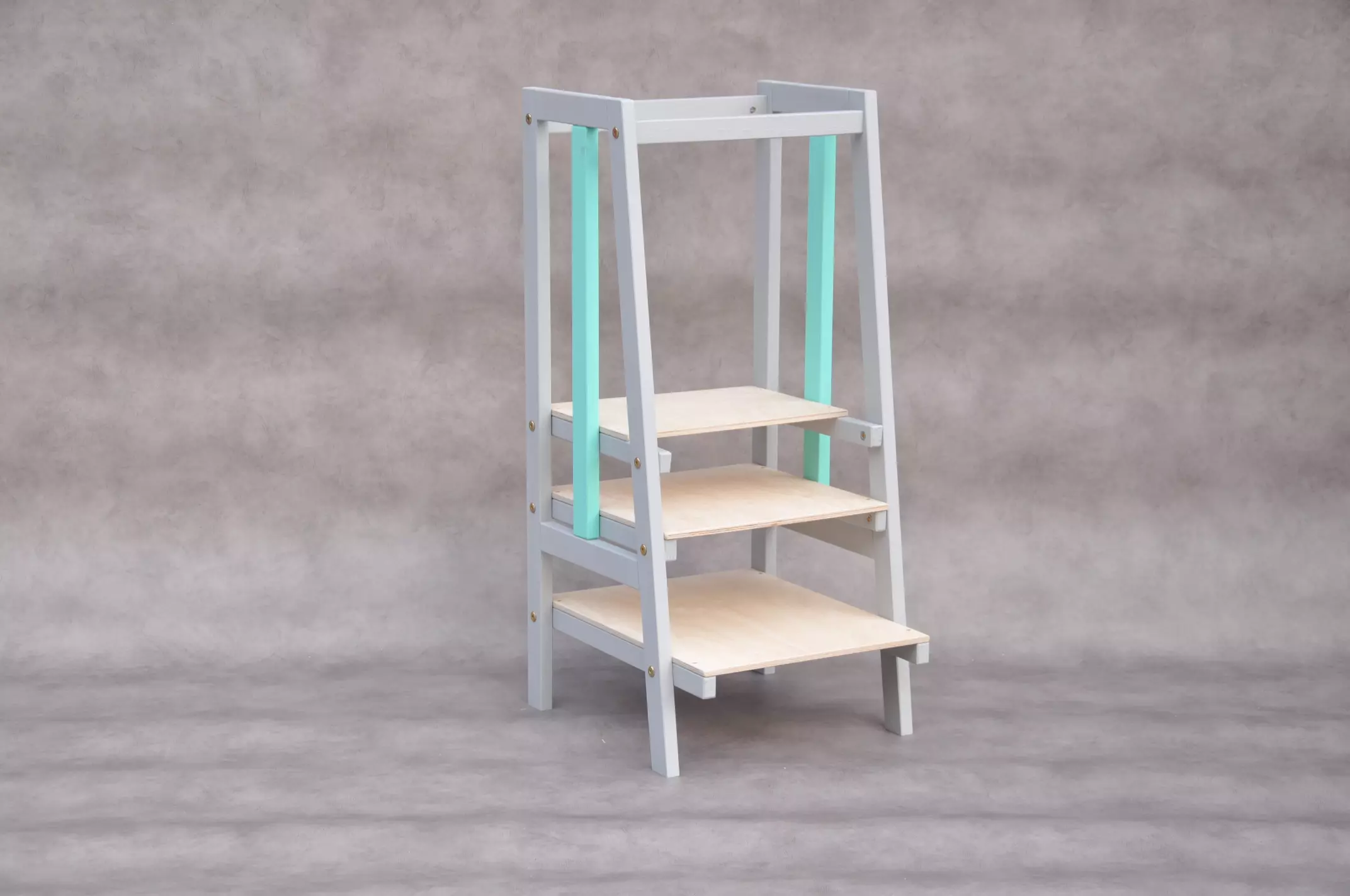Montessori Lernturm Türkis Stripe ab 1 Jahr – Barin Toys