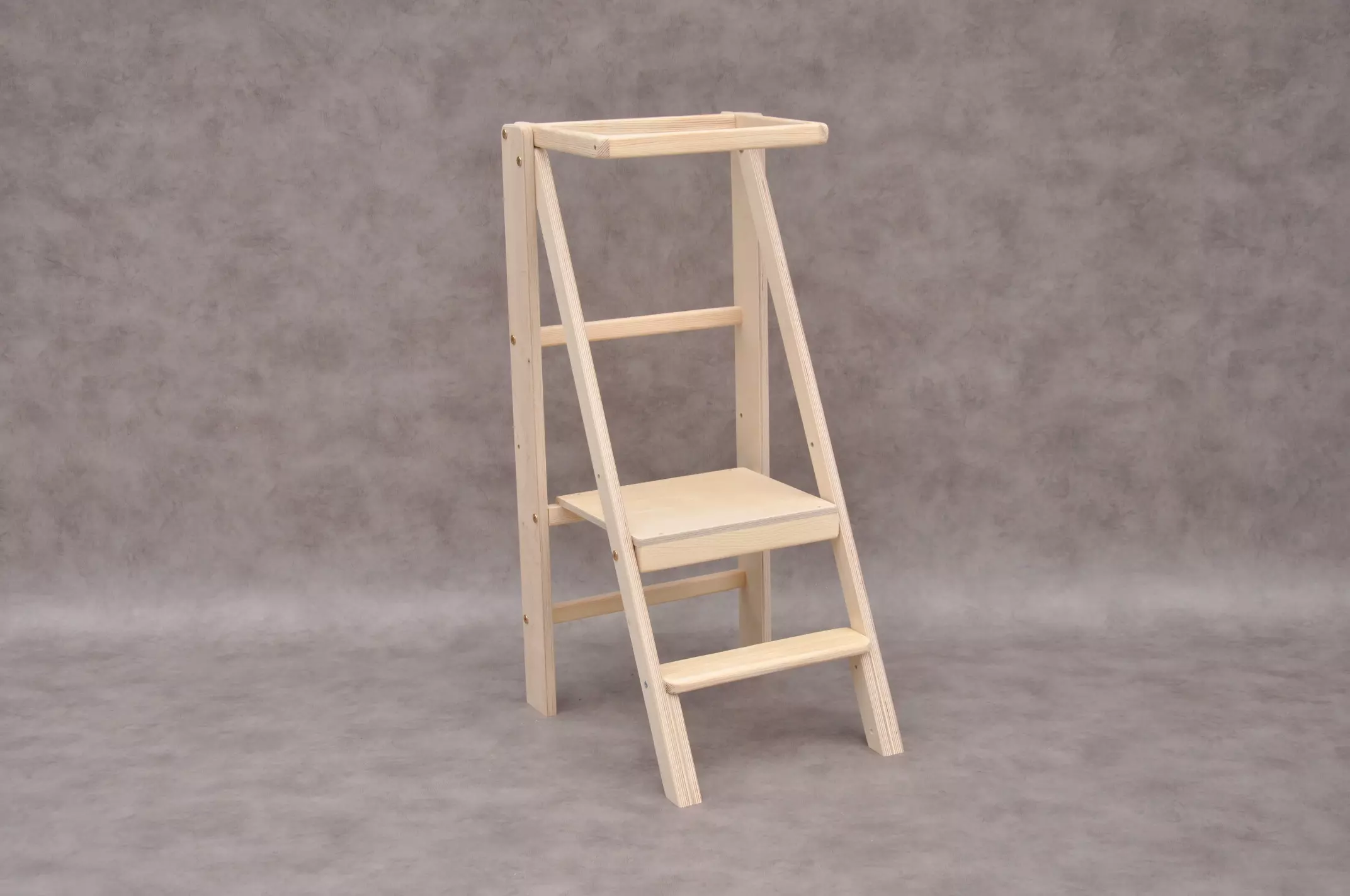 Lernturm klappbar Massivholz Slim Authentik – Barin Toys